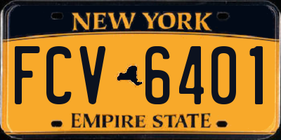 NY license plate FCV6401