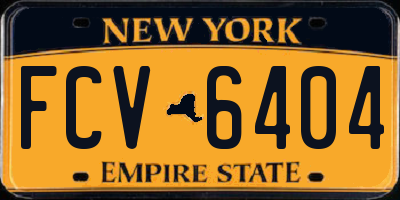 NY license plate FCV6404