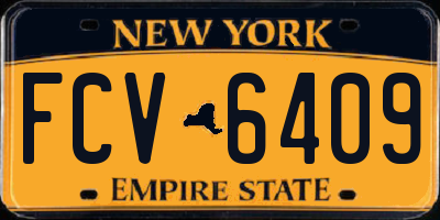 NY license plate FCV6409