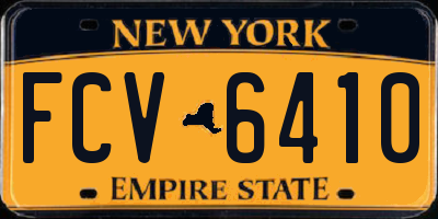NY license plate FCV6410