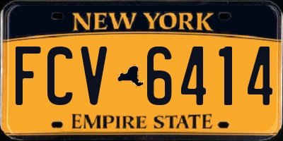 NY license plate FCV6414