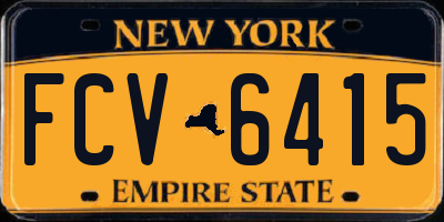NY license plate FCV6415