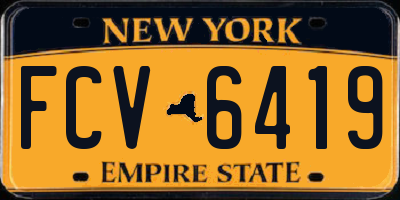 NY license plate FCV6419