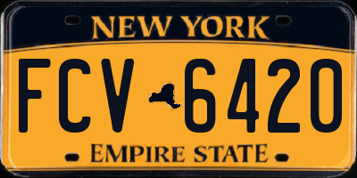 NY license plate FCV6420