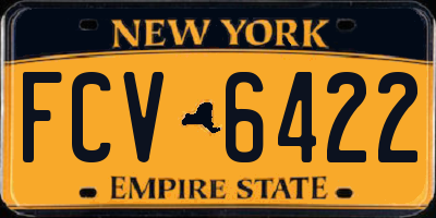NY license plate FCV6422