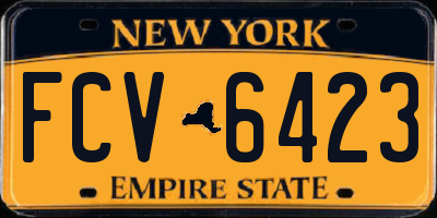 NY license plate FCV6423