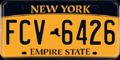 NY license plate FCV6426