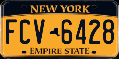NY license plate FCV6428