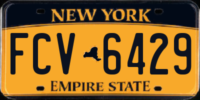 NY license plate FCV6429