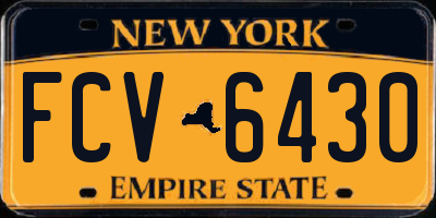 NY license plate FCV6430