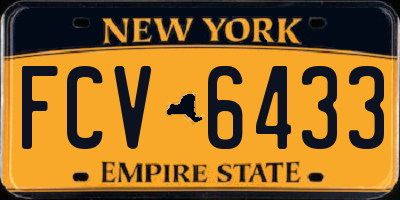 NY license plate FCV6433