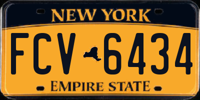 NY license plate FCV6434