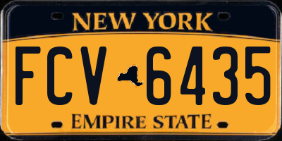NY license plate FCV6435