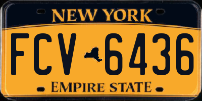 NY license plate FCV6436