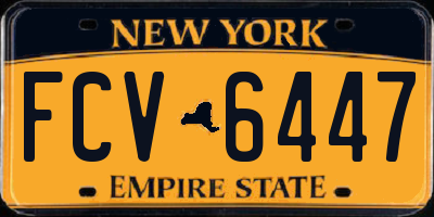 NY license plate FCV6447
