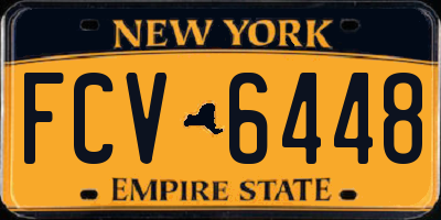 NY license plate FCV6448
