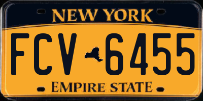 NY license plate FCV6455