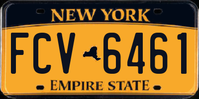 NY license plate FCV6461