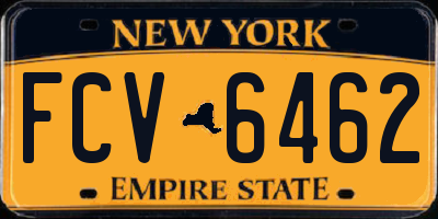 NY license plate FCV6462