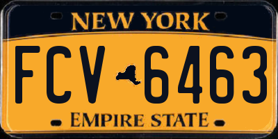 NY license plate FCV6463