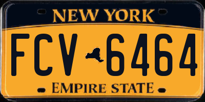 NY license plate FCV6464
