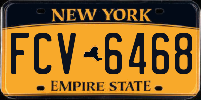 NY license plate FCV6468