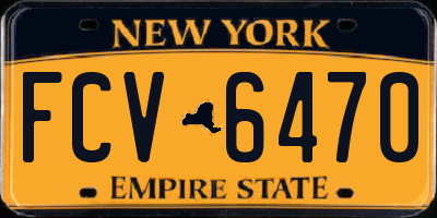 NY license plate FCV6470