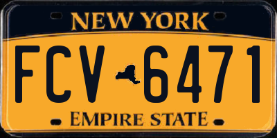 NY license plate FCV6471