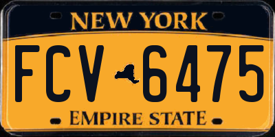 NY license plate FCV6475