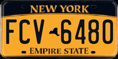 NY license plate FCV6480
