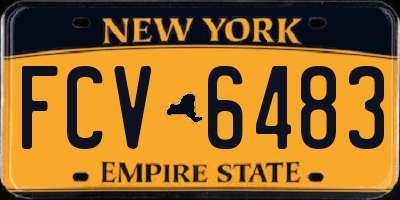 NY license plate FCV6483