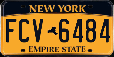 NY license plate FCV6484