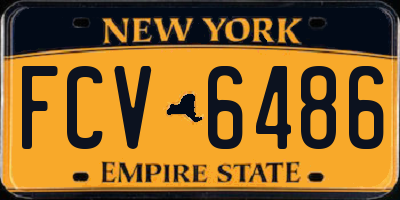 NY license plate FCV6486