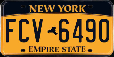 NY license plate FCV6490