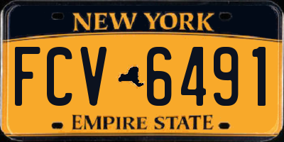 NY license plate FCV6491