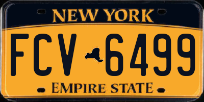 NY license plate FCV6499