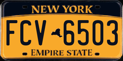 NY license plate FCV6503