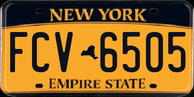 NY license plate FCV6505