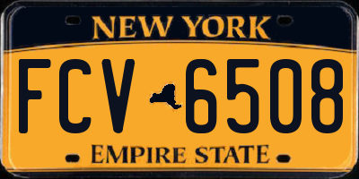 NY license plate FCV6508