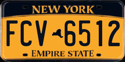 NY license plate FCV6512