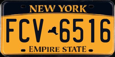 NY license plate FCV6516