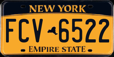 NY license plate FCV6522