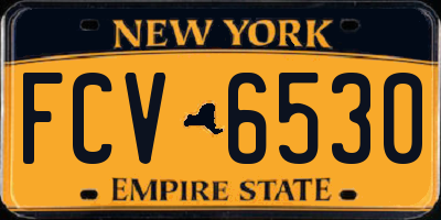 NY license plate FCV6530