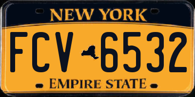 NY license plate FCV6532