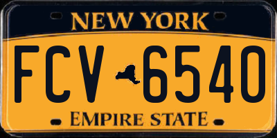 NY license plate FCV6540
