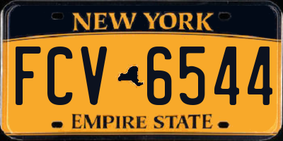 NY license plate FCV6544