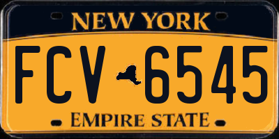 NY license plate FCV6545