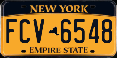 NY license plate FCV6548