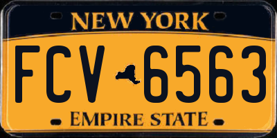 NY license plate FCV6563