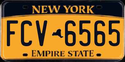 NY license plate FCV6565